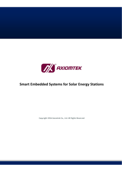 Smart Embedded Systems for Solar Energy Stations