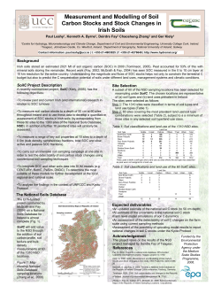 Measurement and Modelling of Soil Carbon Stocks and Stock