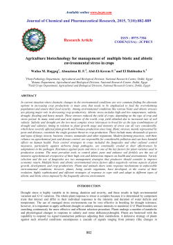 Agriculture biotechnology for management of multiple biotic and