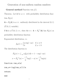 Generation of non-uniform random numbers