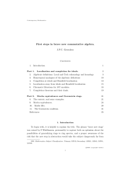 First steps in brave new commutative algebra.