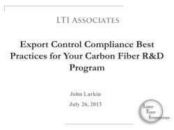 Export Control Compliance Best Practices for Your Carbon Fiber