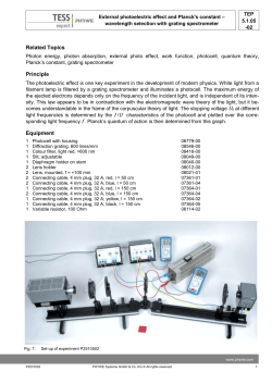 TEP 5.1.05-02 External photoelectric effect and Planck`s constant