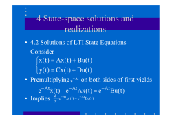 4 State-space solutions and realizations