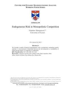 Endogeneous Risk in Monopolistic Competition