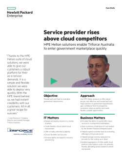 HPE Helion Cloud | IT Case Study | Triforce Australia | HPE