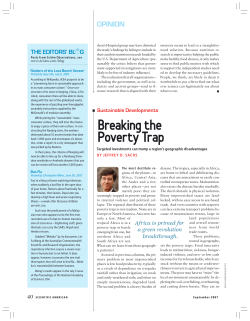 Breaking the Poverty Trap - The Earth Institute