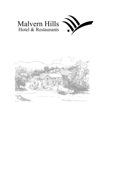 Restaurant Menu - Malvern Hills Hotel