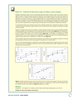 Module 3.5-2 Fertilization with sulfur improves nitrogen use