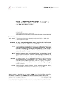 three-factor utility function - the safety of