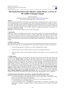 The Social Movement and Collective Action Theory