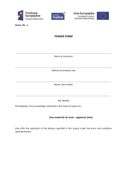 tender form