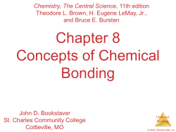 Chapter 8 Concepts of Chemical Bonding