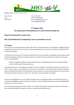 1 October 2015 An assessment of the behaviour of a shot hit from