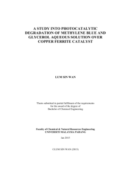 a study into photocatalytic degradation of methylene blue