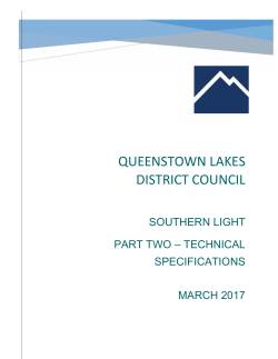 Southern Light &ndash; Part Two Technical Specifications 2017