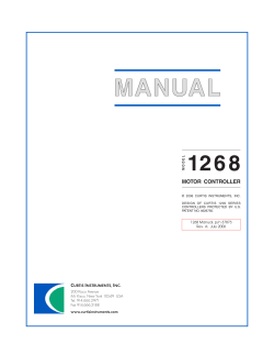 motor controller - Curtis Instruments