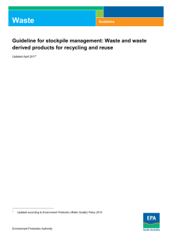 Guideline for stockpile management