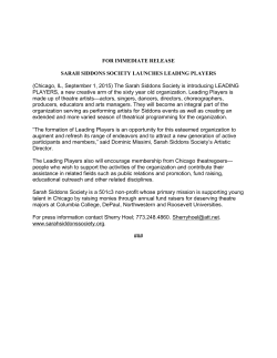 Sarah Siddons Society Launches Leading Players