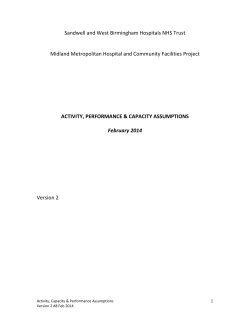 5c Activity, performance and capacity assumptions
