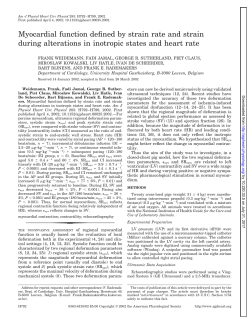 Myocardial function defined by strain rate and strain during