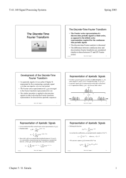 The Discrete-Time Fourier Transform