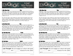 I. We Must Not The II. We Must Not ______ The III. We Must Not