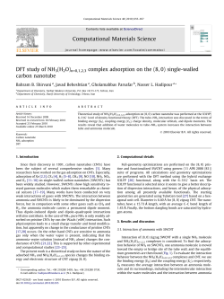 DFT study of NH3(H2O)n=0,1,2,3 complex adsorption on the (8,0