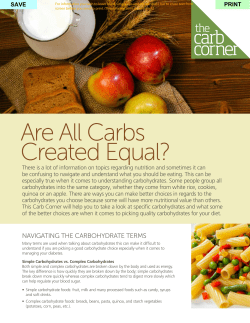 Are All Carbs Created Equal?