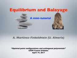 slides - Optimal Point Configurations and Orthogonal Polynomials