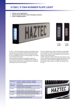 5-7163 / 5-7164 number plate light