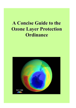 A Concise Guide to the Ozone Layer Protection Ordinance