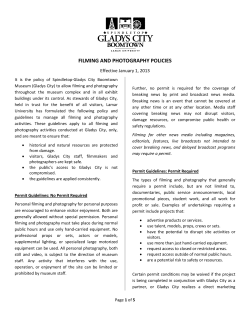 filming and photography policies