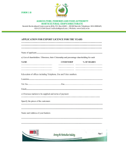 Attach Two (2) Coloured Photos FORM 1 B AGRICULTURE