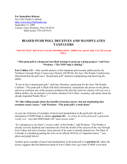 Biased Push Poll Deceives And Manipulates
