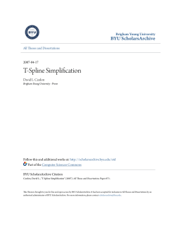 T-Spline Simplification - BYU ScholarsArchive