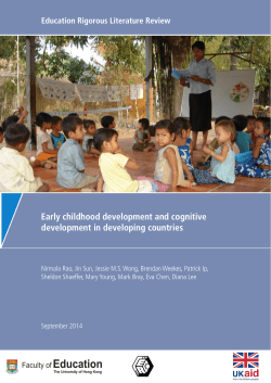 Early childhood development and cognitive - EPPI-Centre