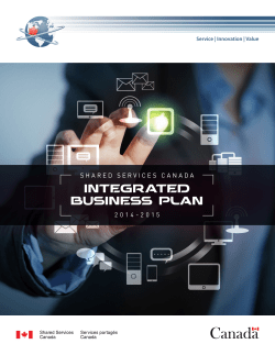 Integrated Business Plan 2014-2015 ( PDF Version