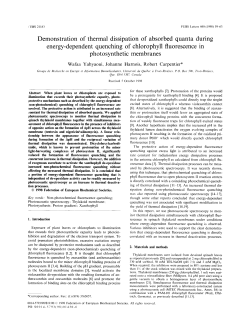 Demonstration of thermal dissipation of absorbed quanta during