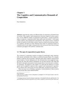 The Cognitive and Communicative Demands of