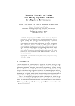 Bayesian Networks to Predict Data Mining Algorithm Behavior in
