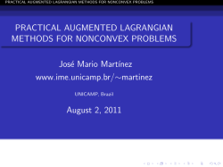 practical augmented lagrangian methods for nonconvex problems
