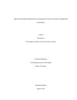 SHEAR TRANSFER STRENGTH OF CONCRETE PLACED
