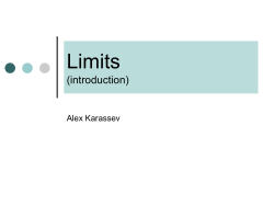 Introduction to limits