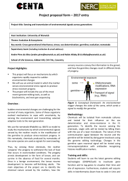 Sensing and transmission of environmental signals across