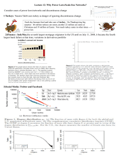 Lecture 12: Why Power Laws/Scale-free Networks? Consider cases