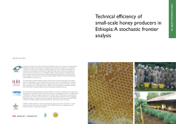 Technical efficiency of small-scale honey producers in Ethiopia: A