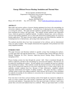 Energy Efficient Process Heating: Insulation and Thermal Mass