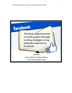 Reading Comprehension using three strategies through Facebook 1