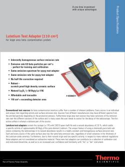 Lutetium Test Adapter [110 cm2] for large area beta contamination